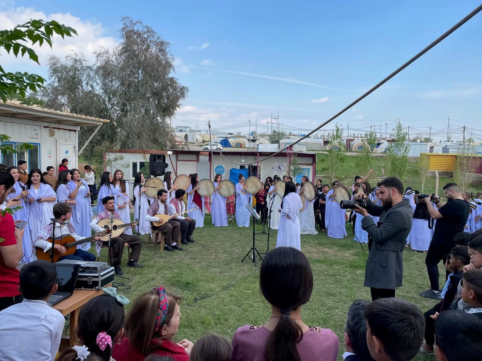 Rehearsal in Khanke camp