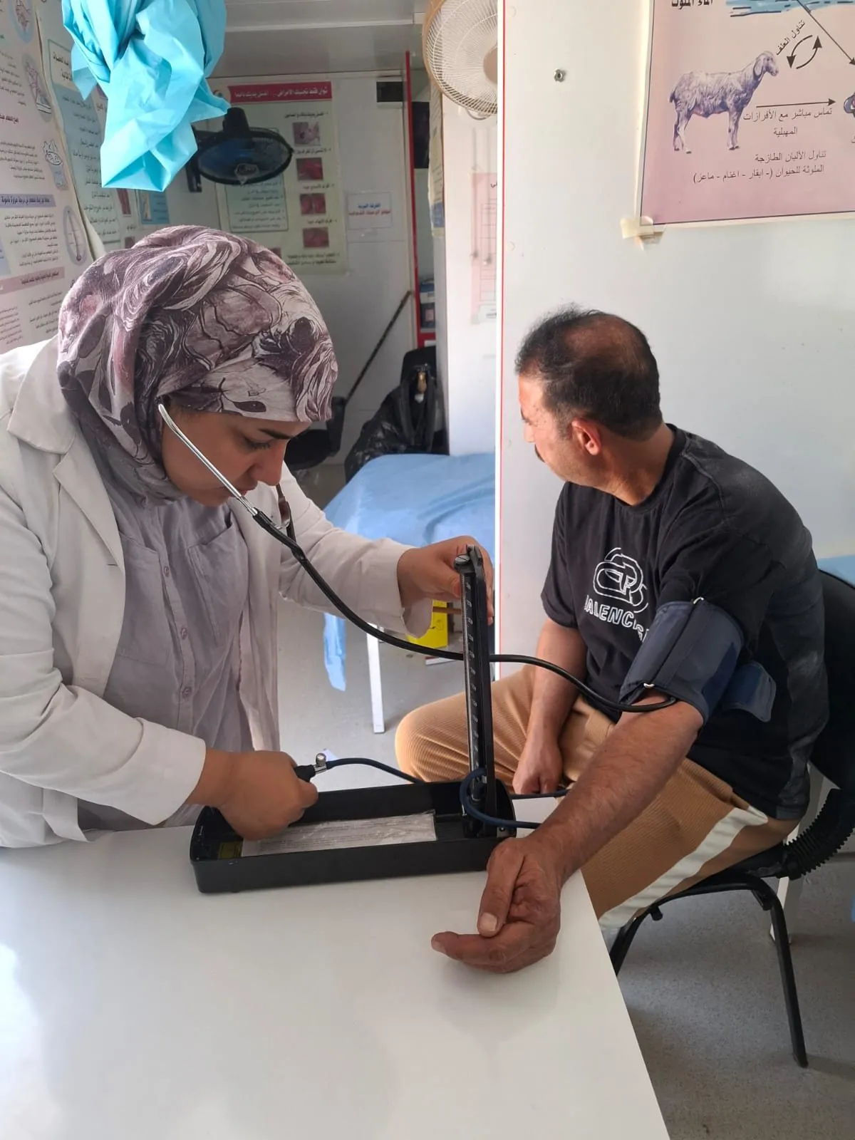 Blood pressure check, North Rumaila Mobile Health Clinic