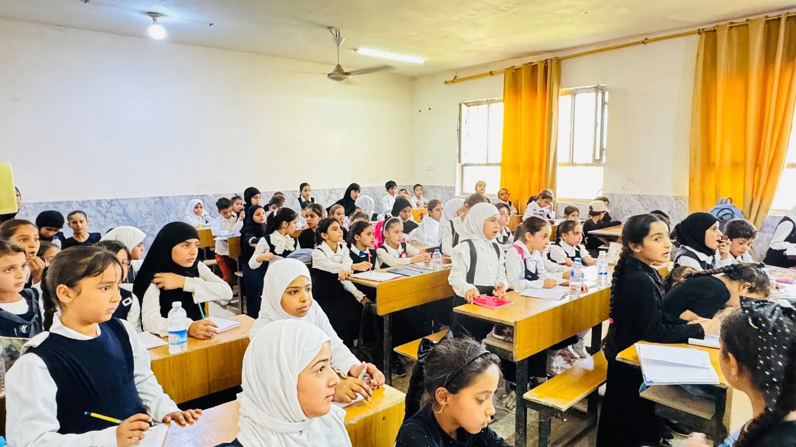 Health education lecture at a girls' school