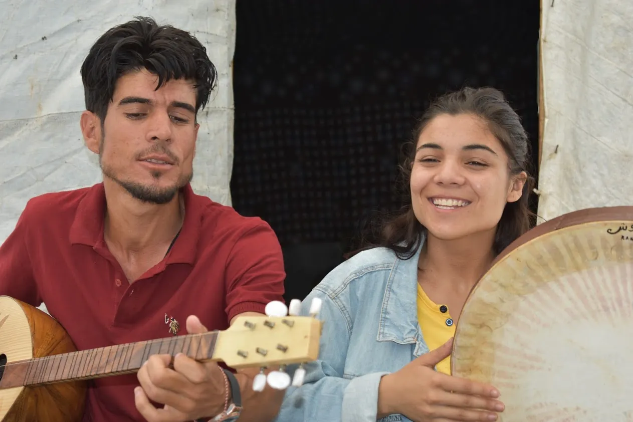 Rana and her brother, musicians on the programme