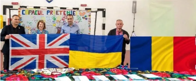 AMAR Romania with the Ukrainian and Romanian flags