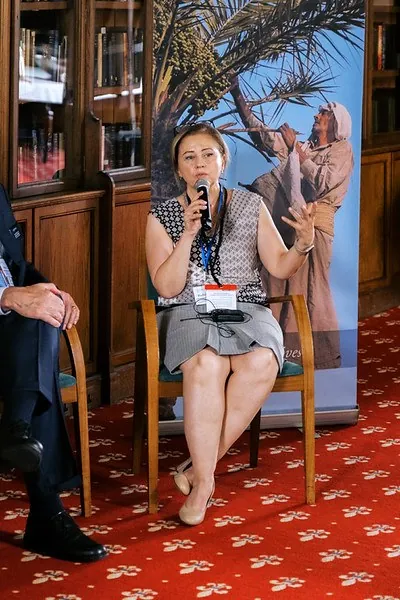 A delegate speaks