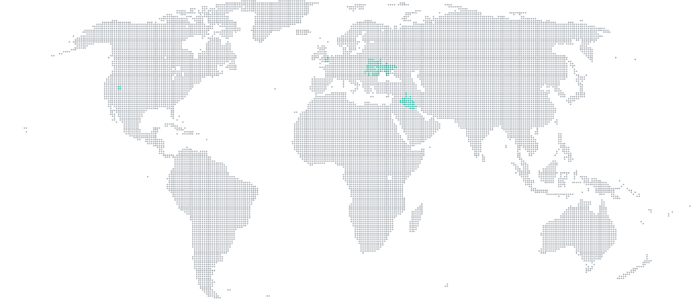 World map showing AMAR's countries of operation: Iraq, Romania and Ukraine