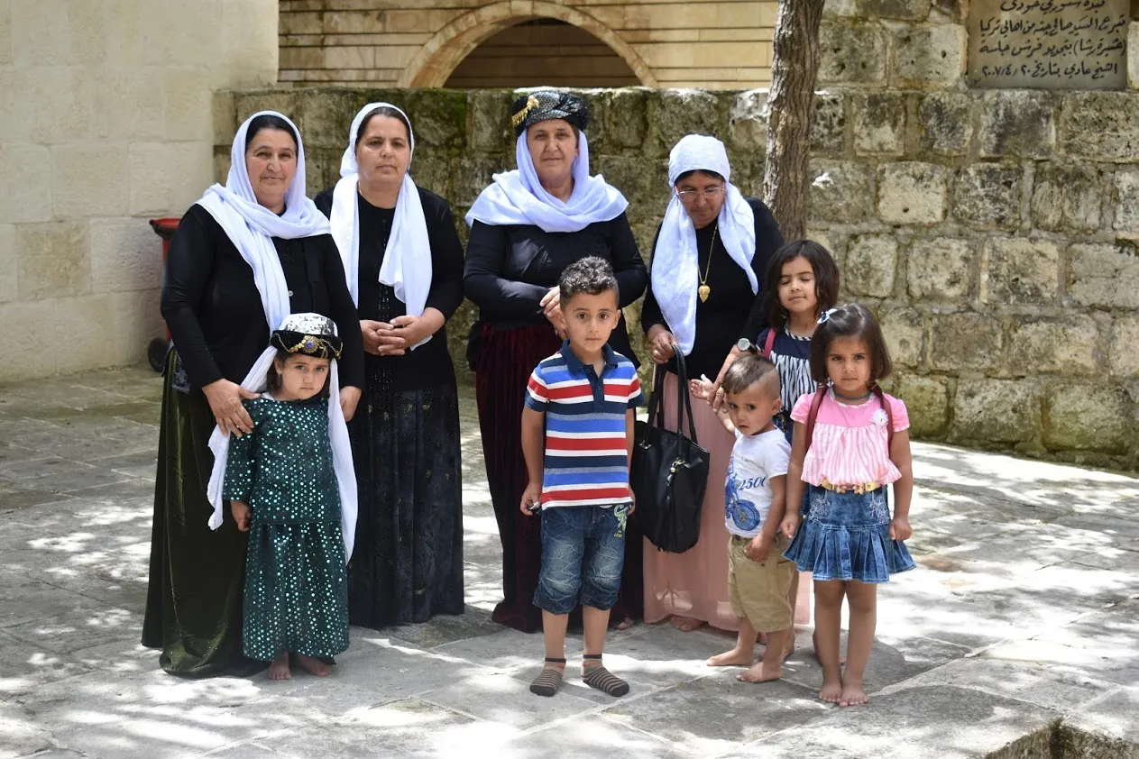 A Yazidi family at Lalish